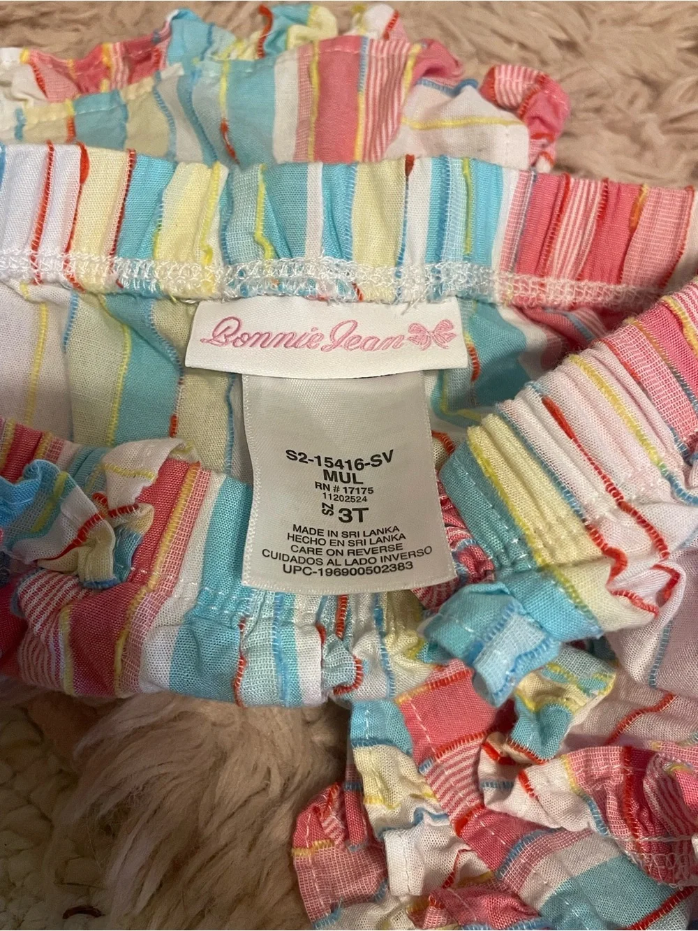 Bonnie Jean Toddler Girls 2-Piece Striped Summer Set - Size 3T
